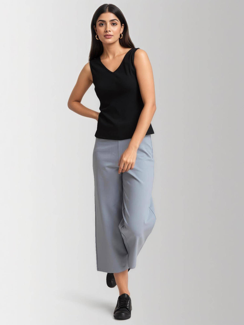 Stretchable V Neck LivIn Camisole - Black | TT98 - view 6