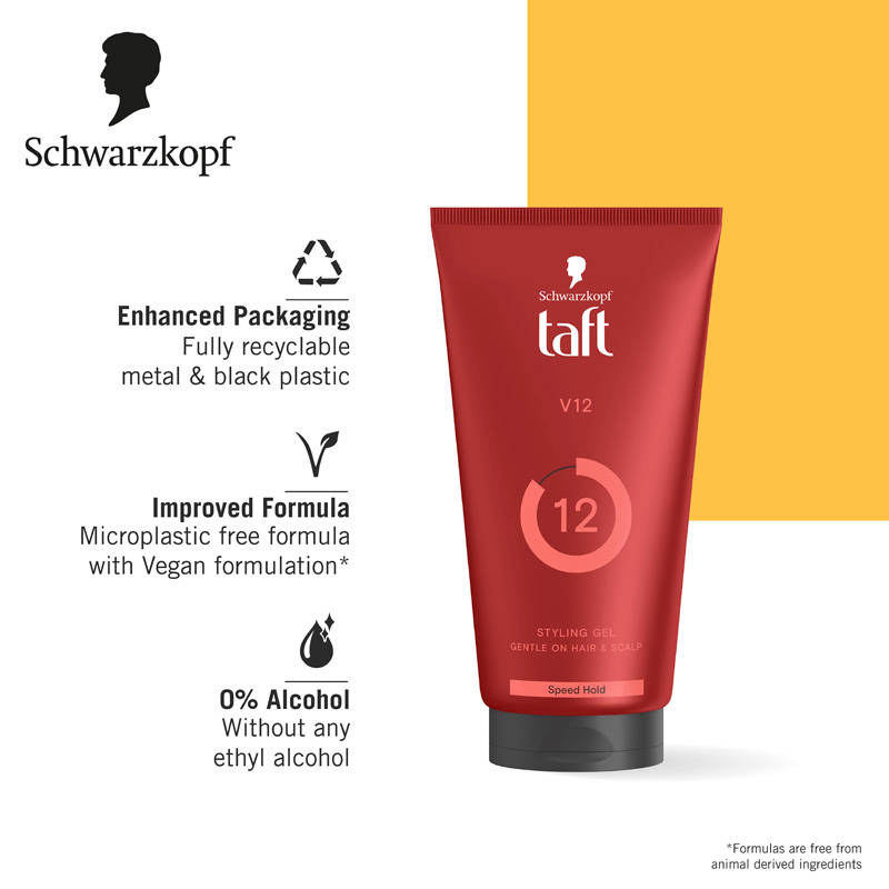 Taft Power V12 Hair Gel With Speed Hold Technology, Non-Stick & Easy To Wash Off | H02 - view 5