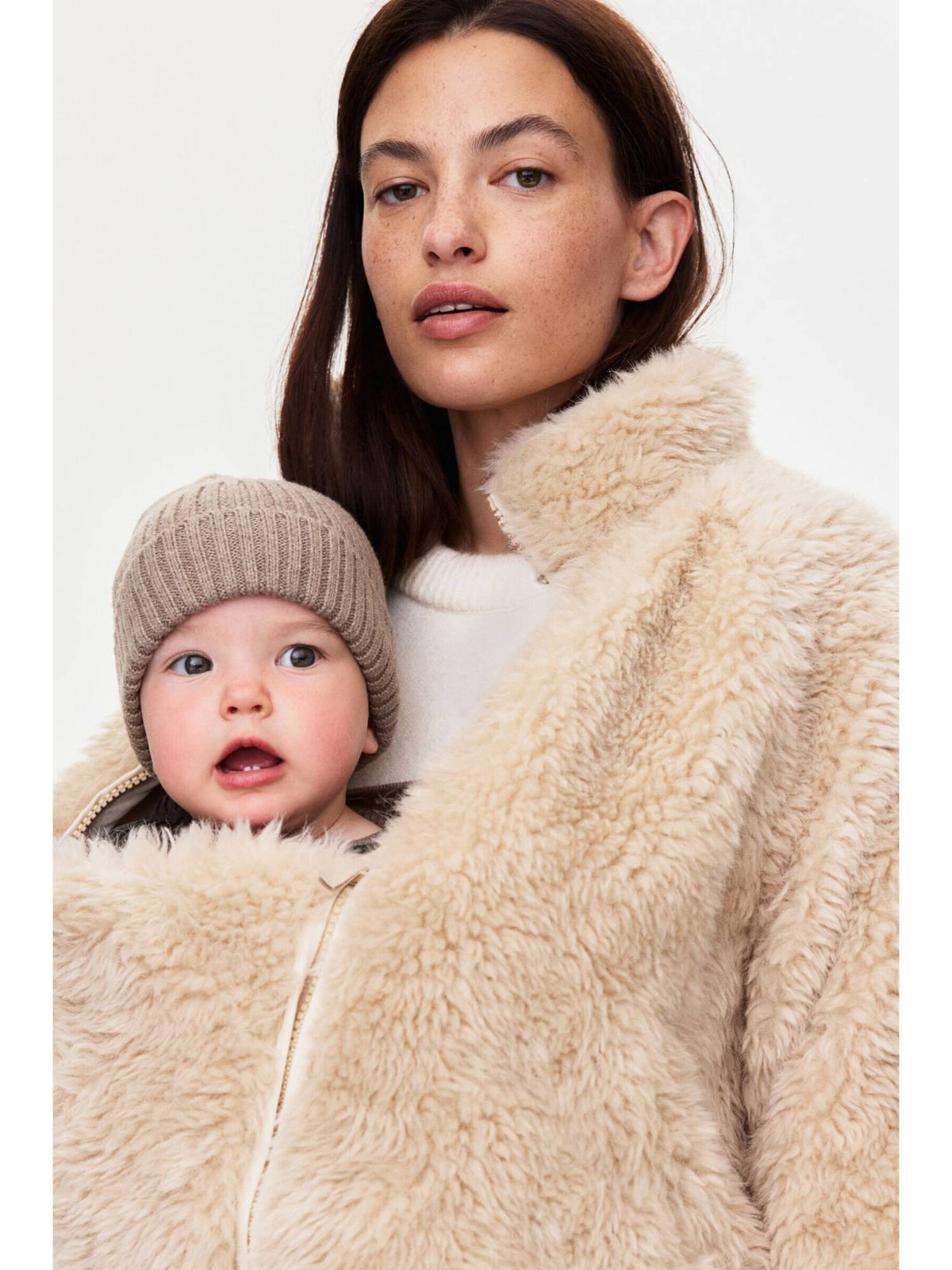 Women Beige Mama Before & After Babywearing Jacket | JC78 - view 5