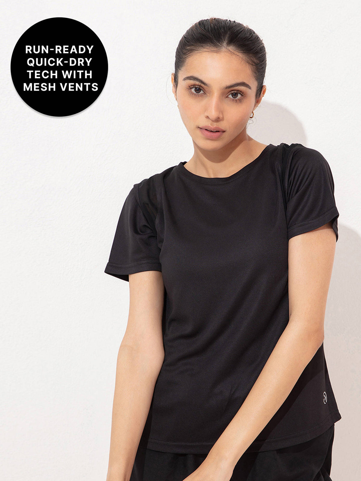 Running Top with Breathe Easy Mesh Panels and Quick-Dry Fabric-Stride Collection | TS56 - view 16