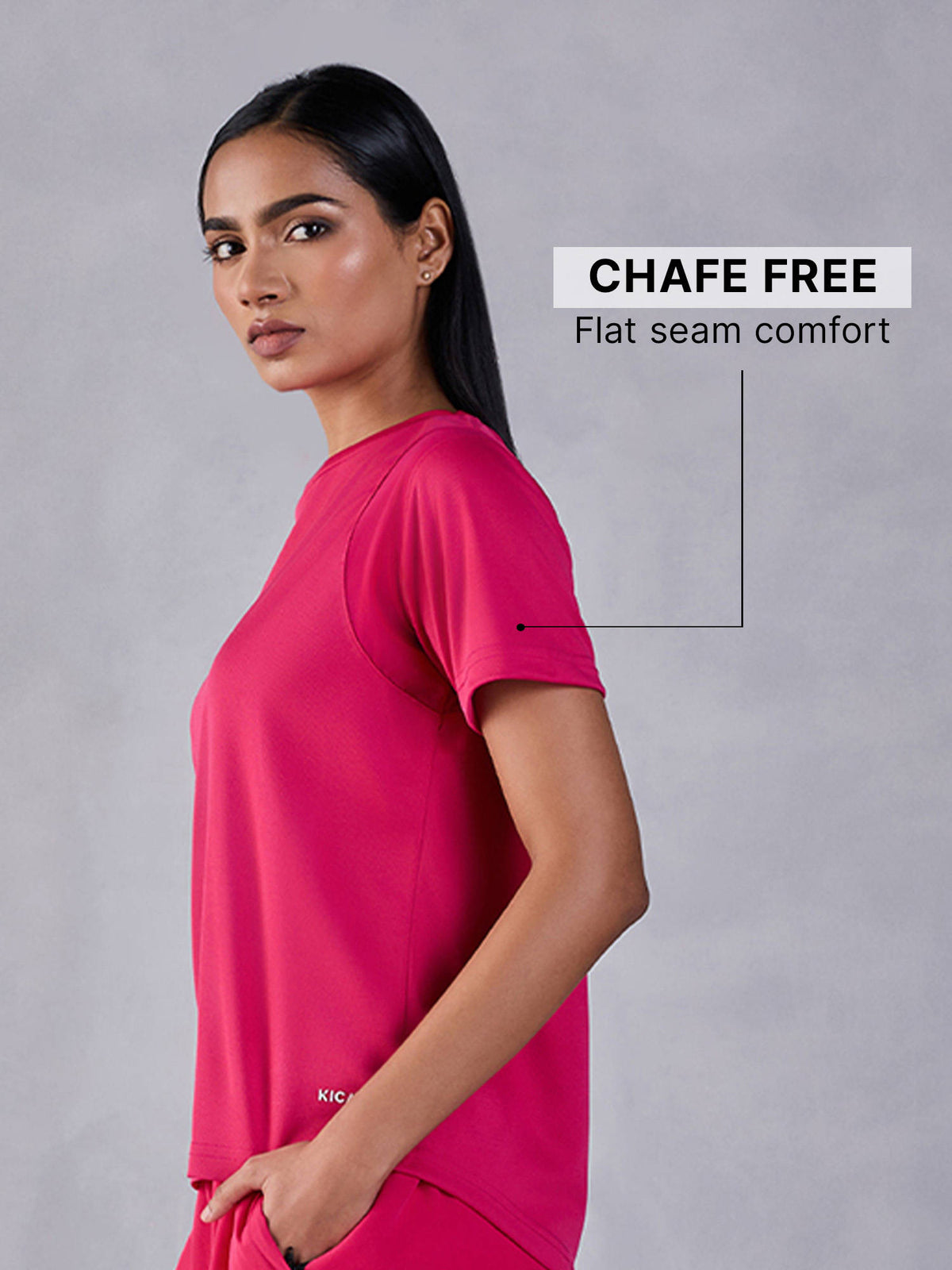 Running Top with Breathe Easy Mesh Panels and Quick-Dry Fabric-Stride Collection | TS56 - view 2
