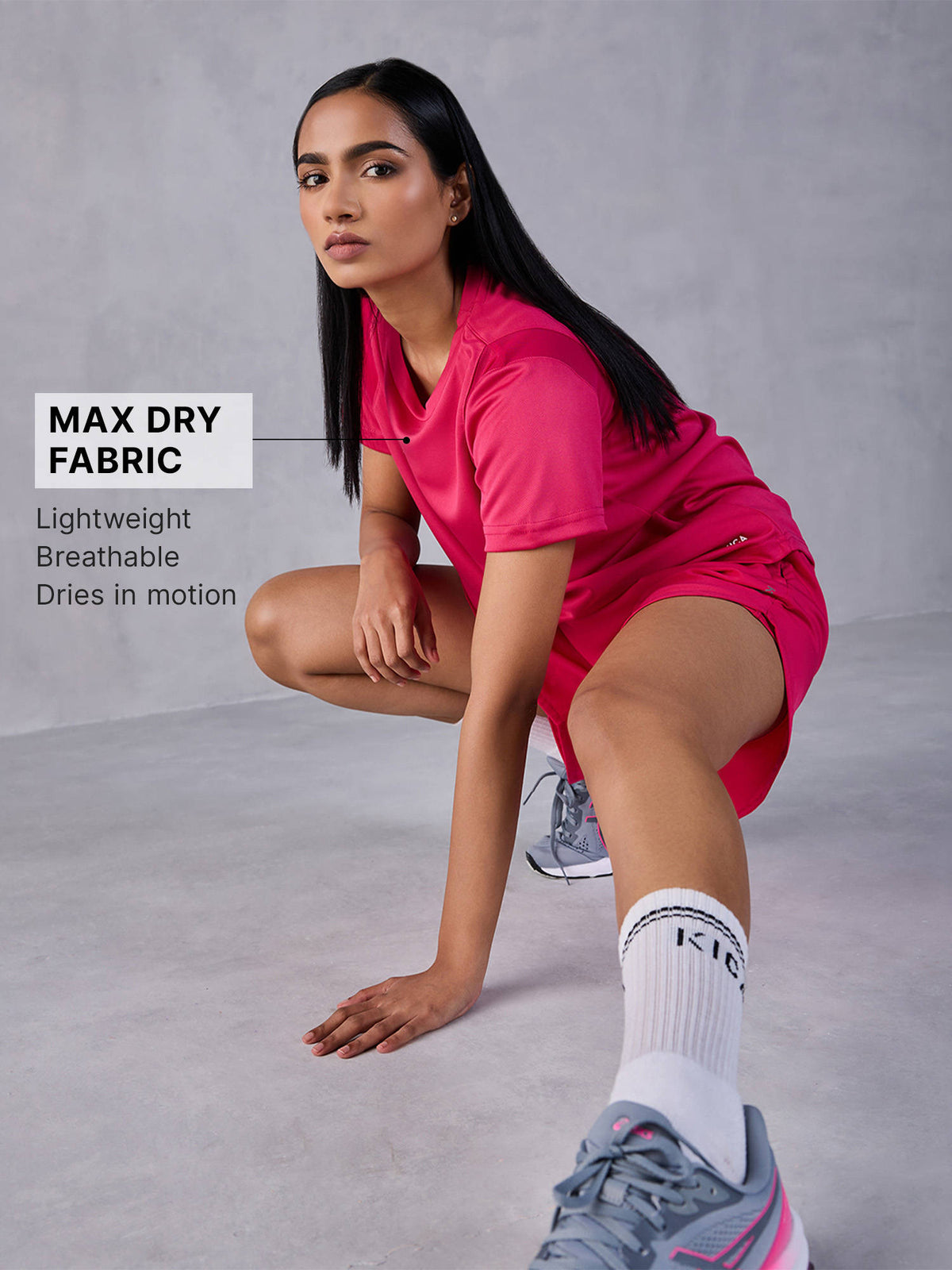 Running Top with Breathe Easy Mesh Panels and Quick-Dry Fabric-Stride Collection | TS56 - view 5
