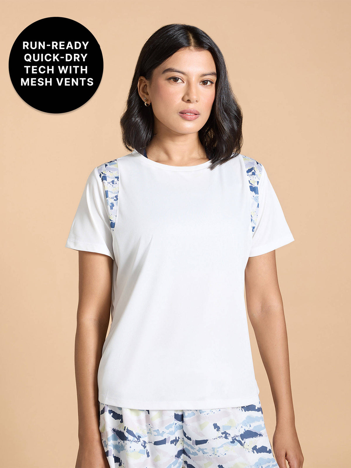 Running Top with Breathe Easy Mesh Panels and Quick-Dry Fabric-Stride Collection | TS56 - view 31