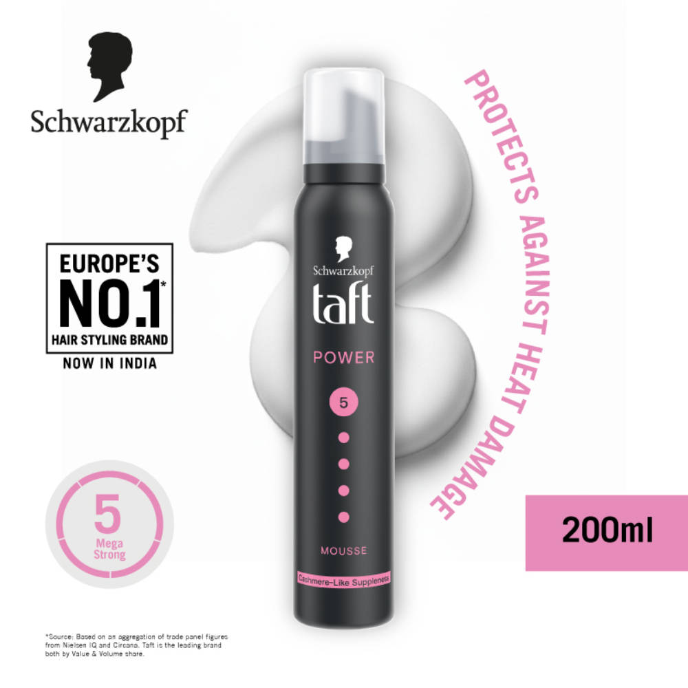 TAFT Power Hold 5 Hair Mousse To Controls Frizz, Lasts 24 Hours With No Stickiness | H85 - view 1