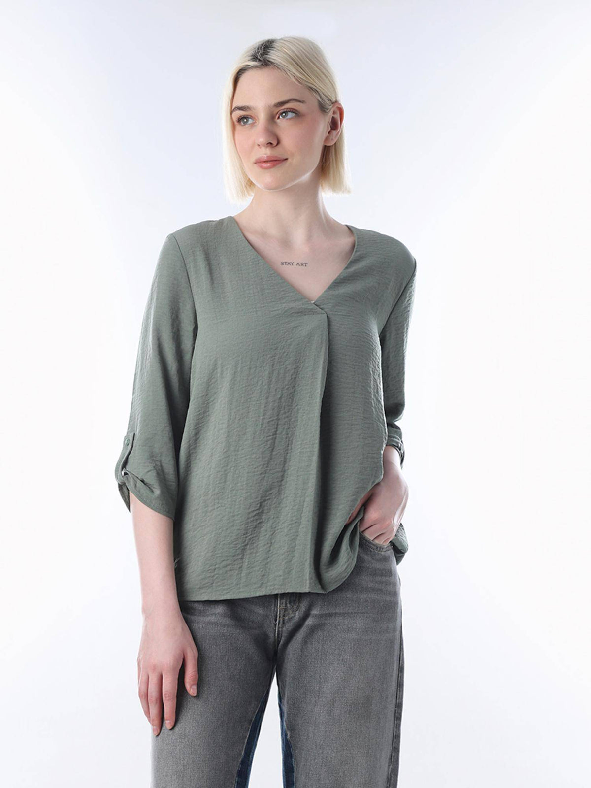 Womens Loose Fit White Top | O24 - view 8