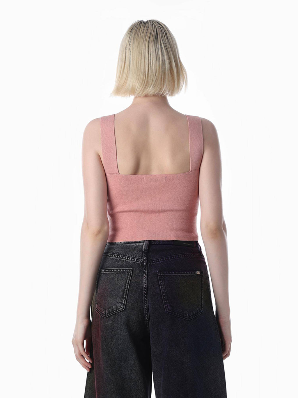 Womens Solid Slim Fit Pink Tank Top | TT98 - view 6