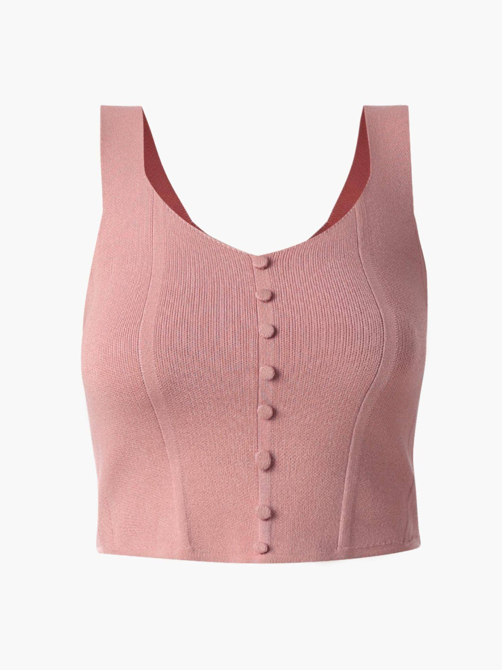 Womens Solid Slim Fit Pink Tank Top | TT98 - view 7