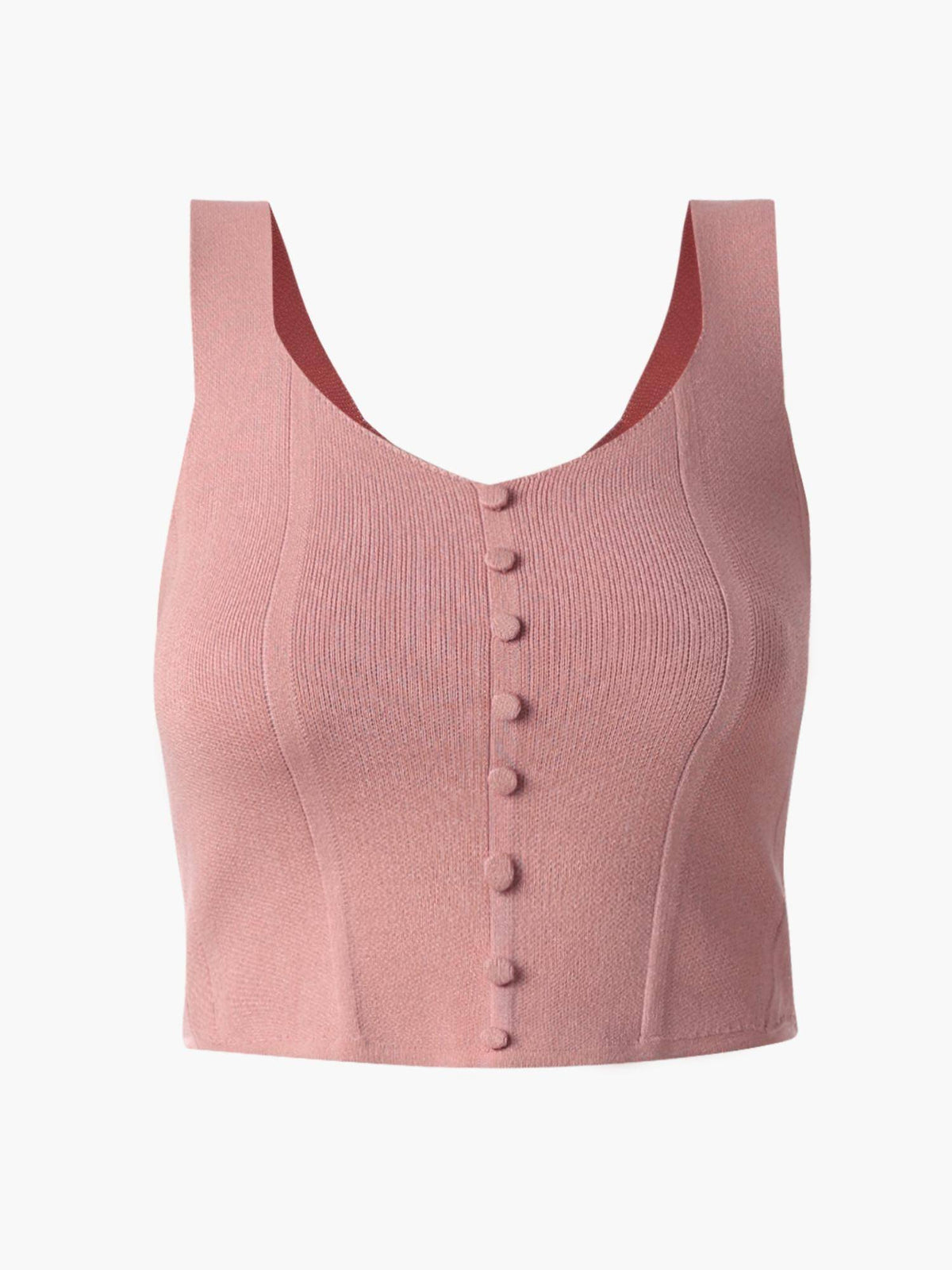 Womens Solid Slim Fit Pink Tank Top | TT98 - view 7