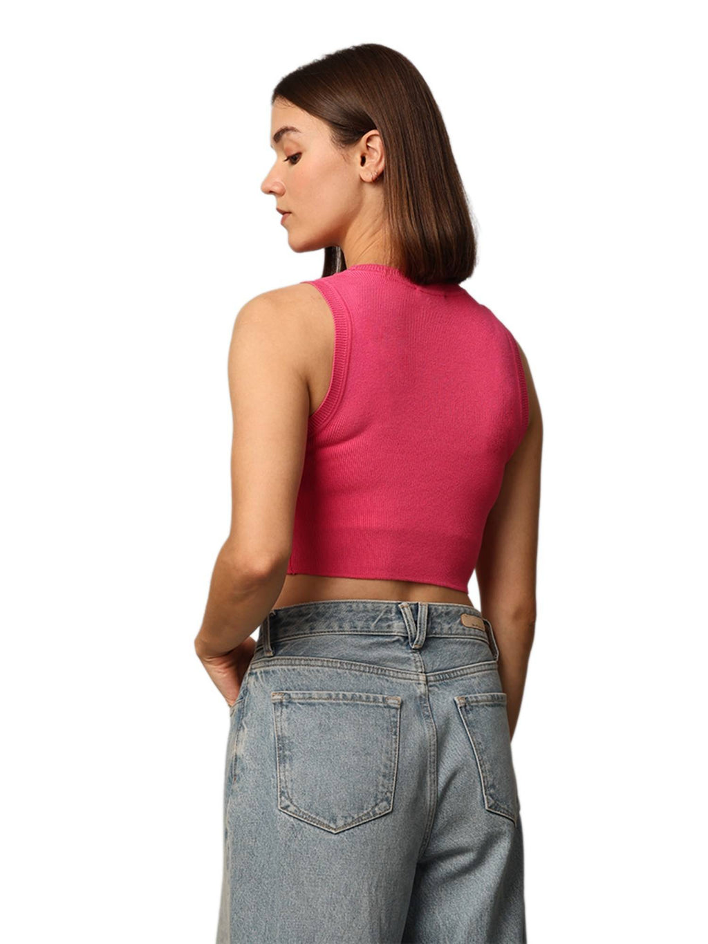 Pink Solid Tank Top | TT98 - view 6