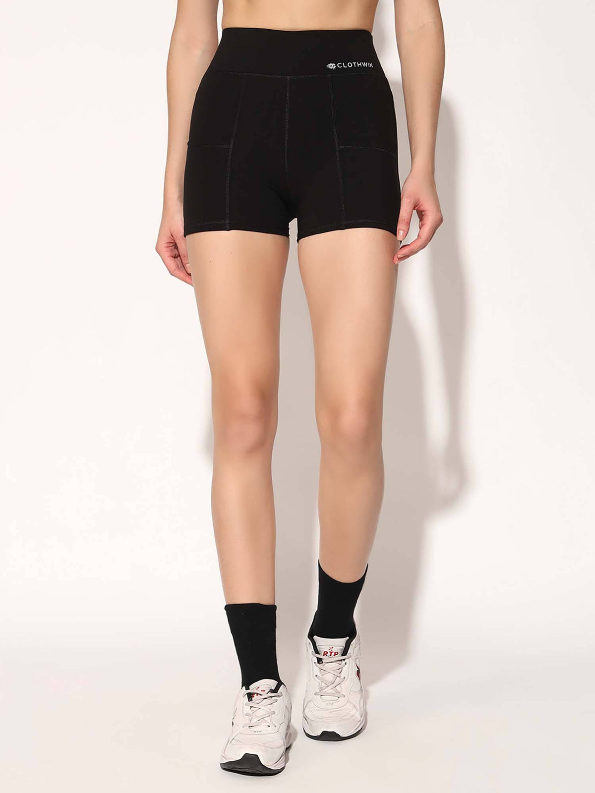 Black Solid Regular Fit Shorts - view 1