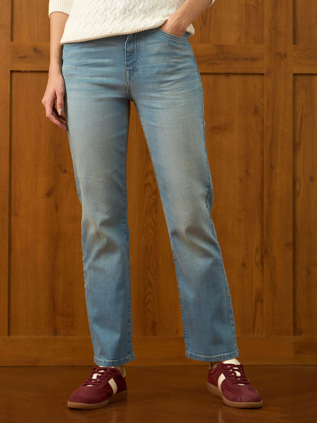 Mid Rise Straight Fit Jeans | ST23 - view 1
