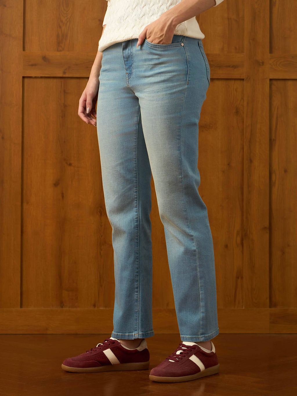 Mid Rise Straight Fit Jeans | ST23 - view 4