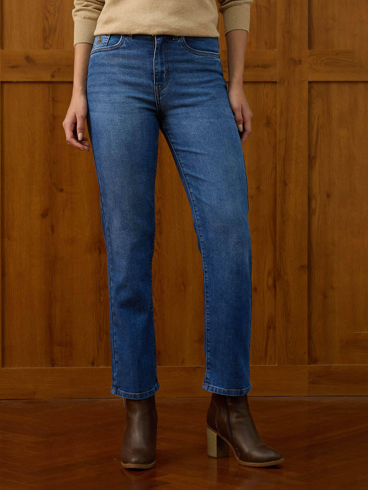 Mid Rise Straight Fit Jeans | ST23 - view 1