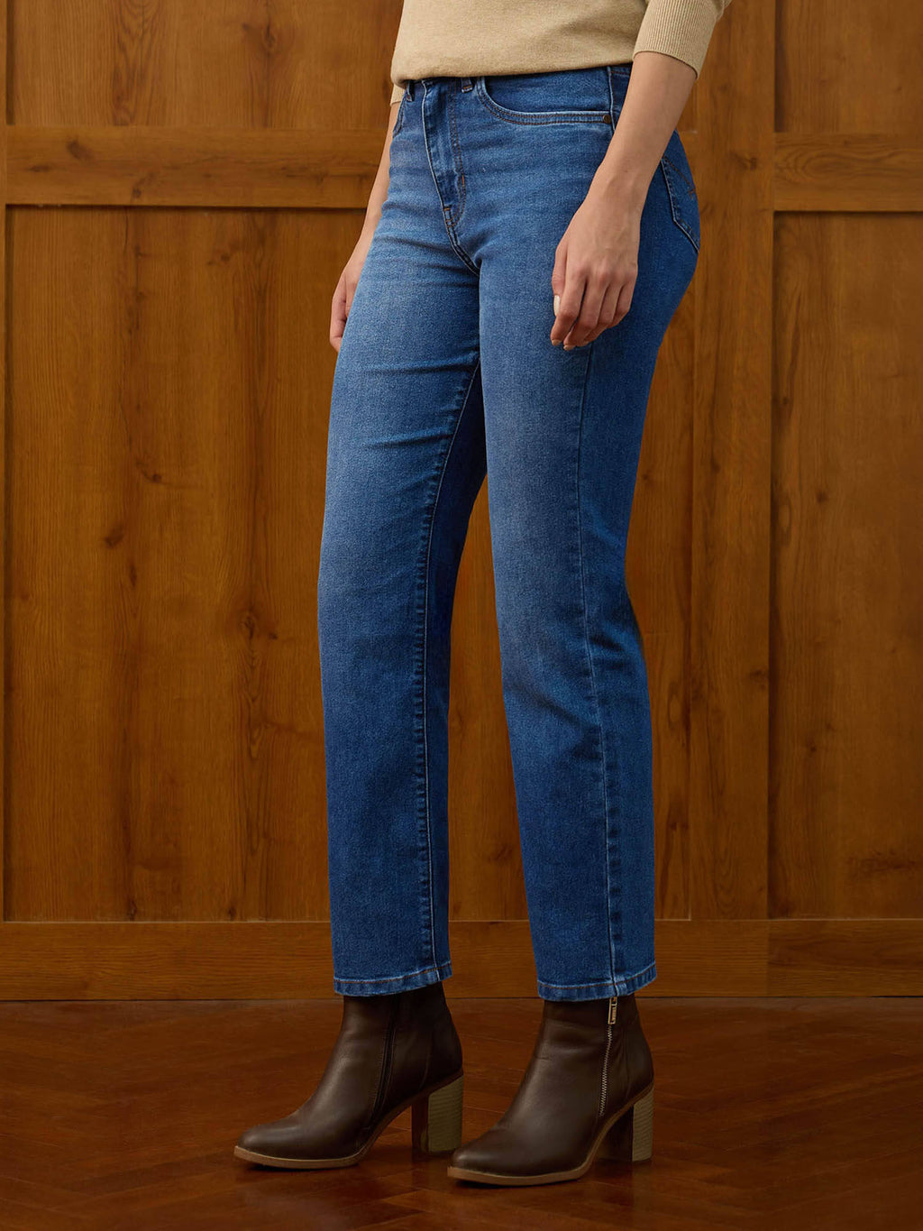 Mid Rise Straight Fit Jeans | ST23 - view 4