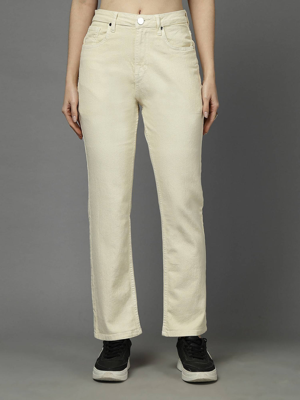 Dark Blue Straight Fit High-Rise Stretchable Jeans | ST23 - view 7