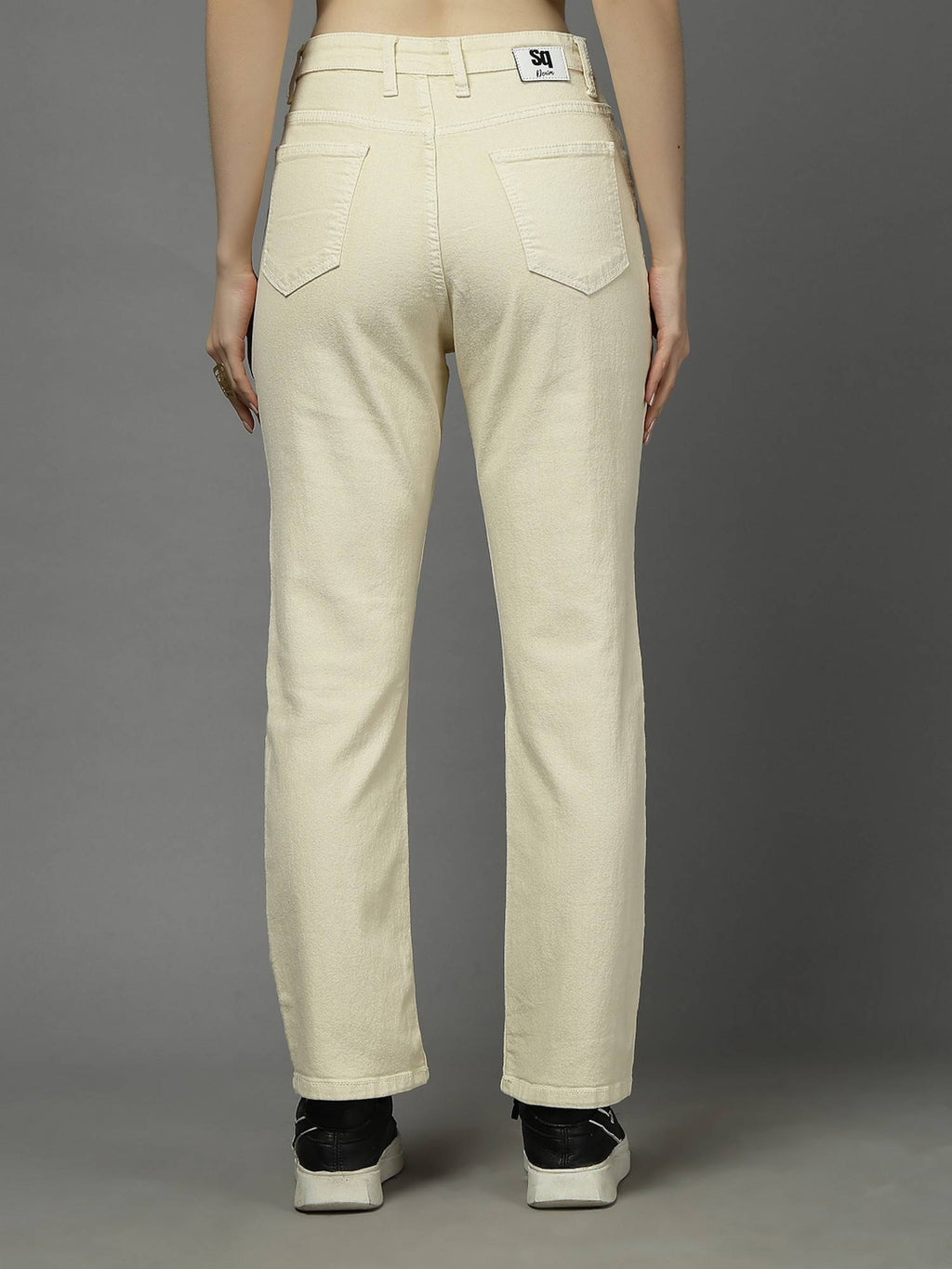 Dark Blue Straight Fit High-Rise Stretchable Jeans | ST23 - view 8
