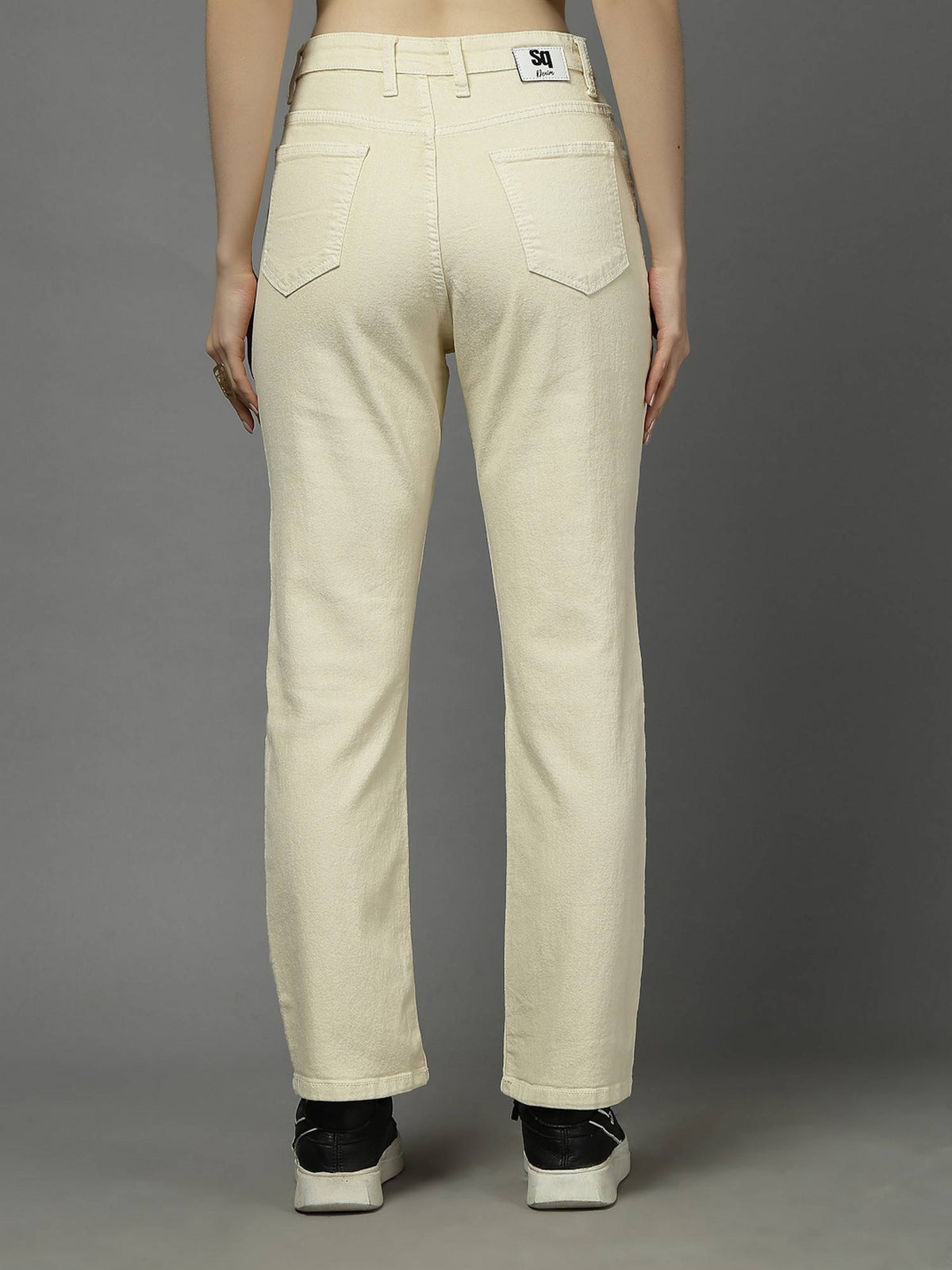 Dark Blue Straight Fit High-Rise Stretchable Jeans | ST23 - view 8