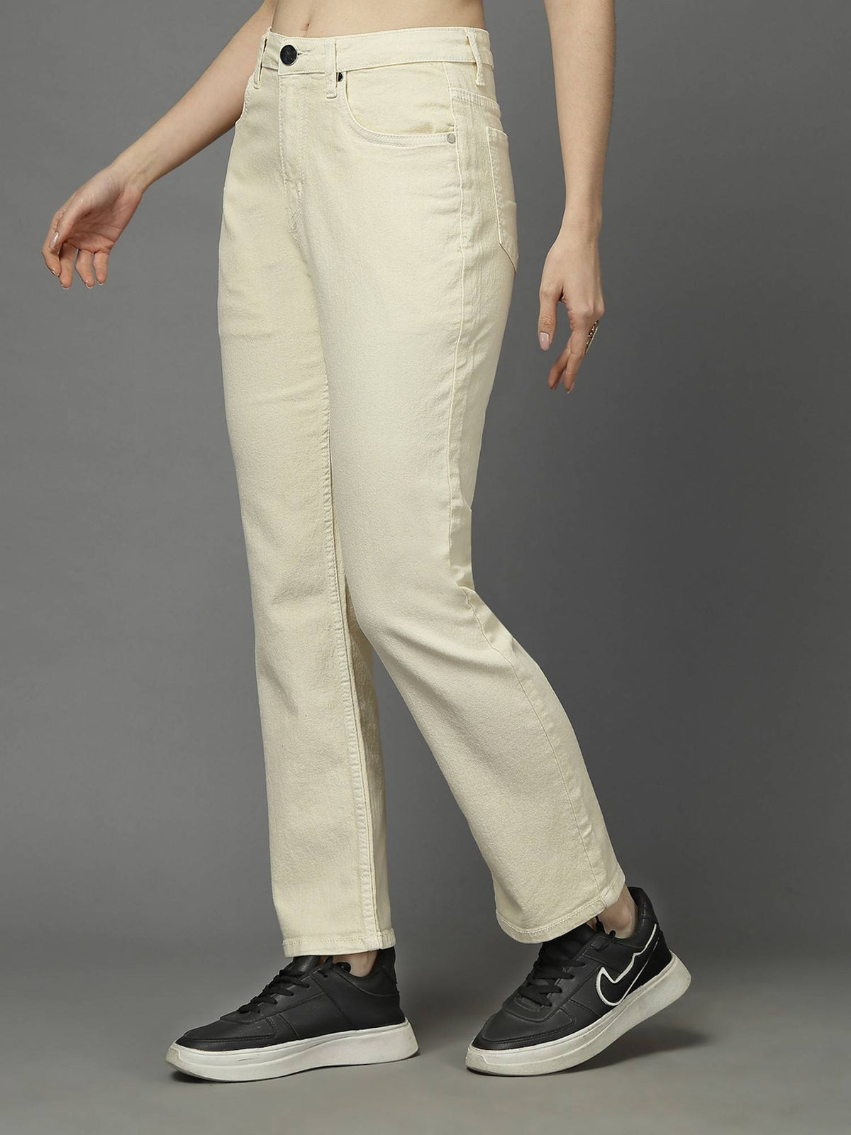 Dark Blue Straight Fit High-Rise Stretchable Jeans | ST23 - view 10