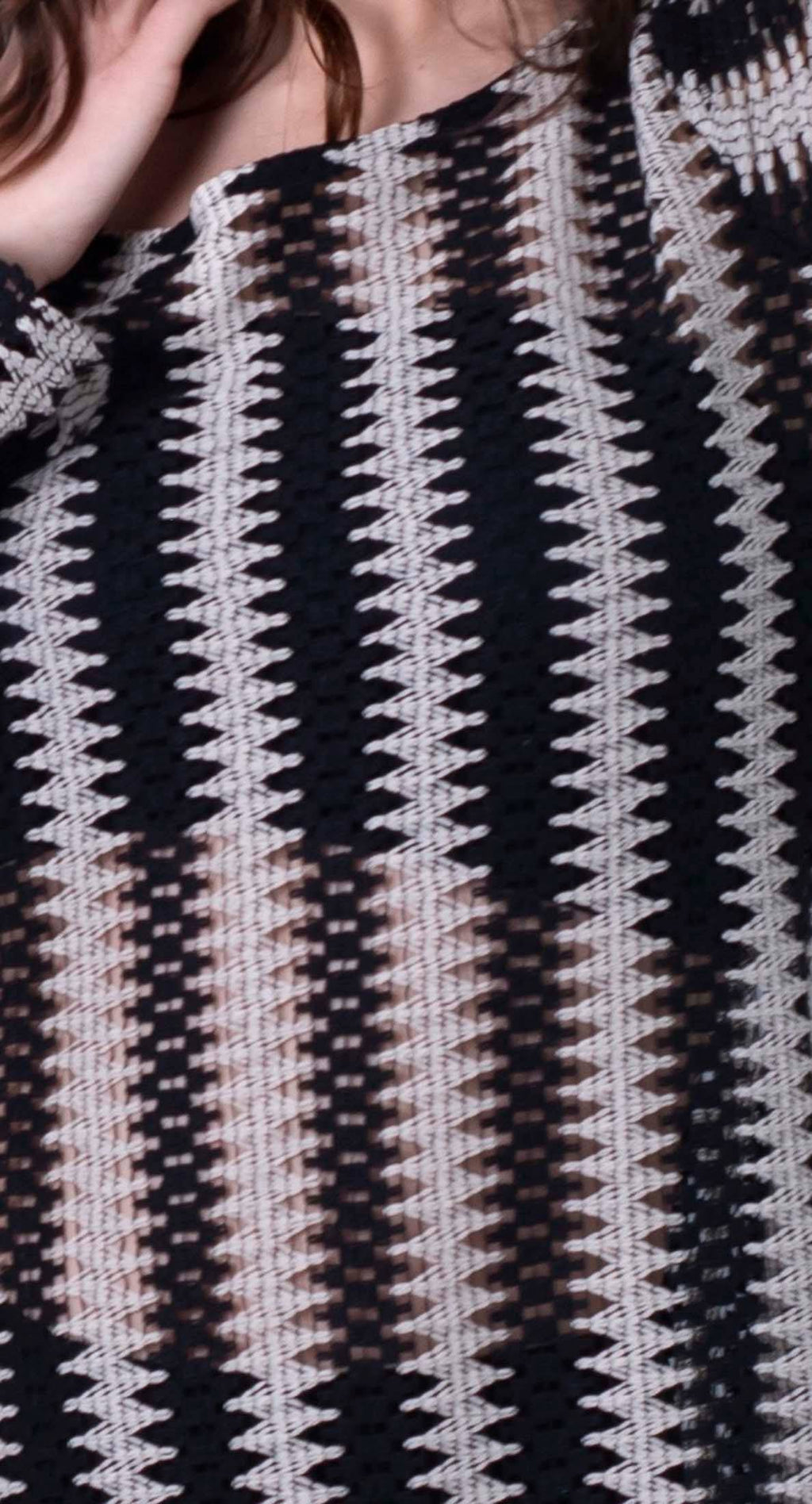Crochet Striped Cover-Up Beach Dress | D56 - view 3