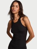 Black Angel Essentials VS Iconic Rib Racerback Tank Top | TT98 - view 1