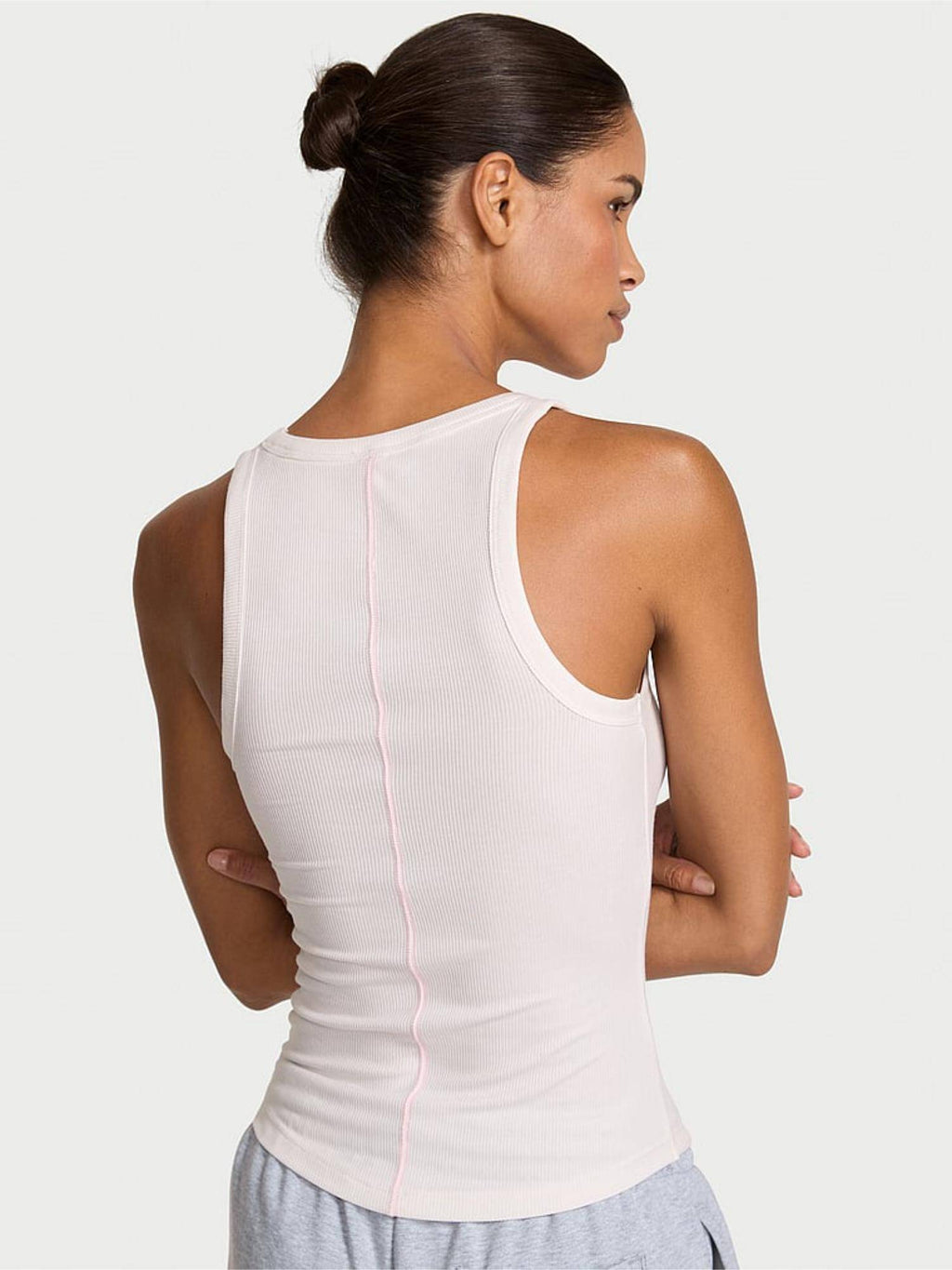 White Angel Essentials VS Iconic Rib Racerback Tank Top | TT98 - view 2