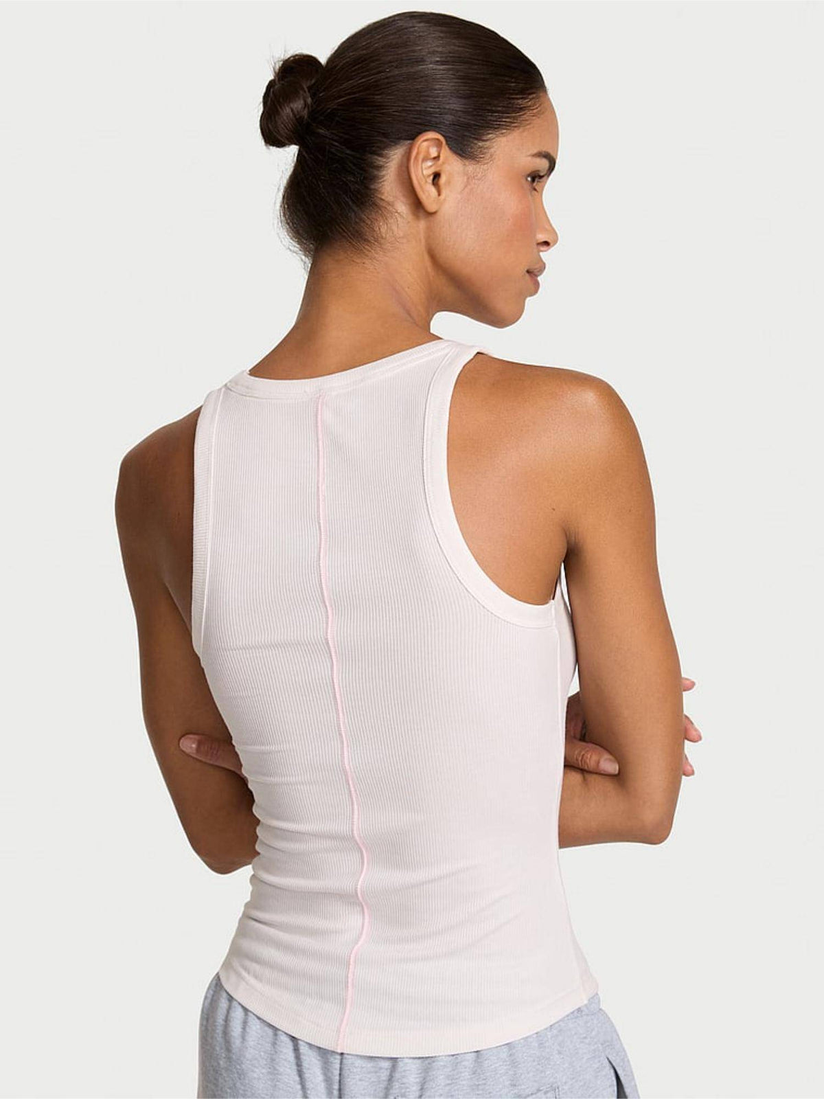 White Angel Essentials VS Iconic Rib Racerback Tank Top | TT98 - view 2
