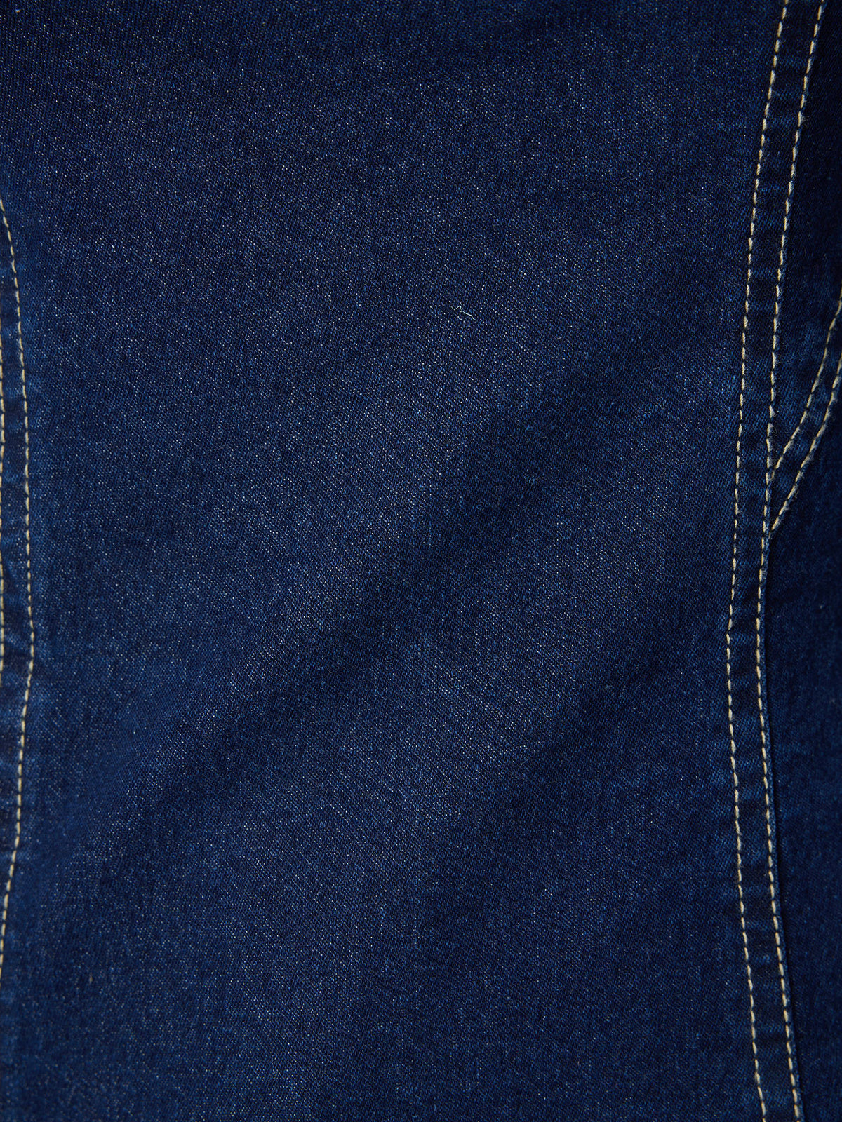 Dark Blue Denim Fitted Tube Top | TT90 - view 7