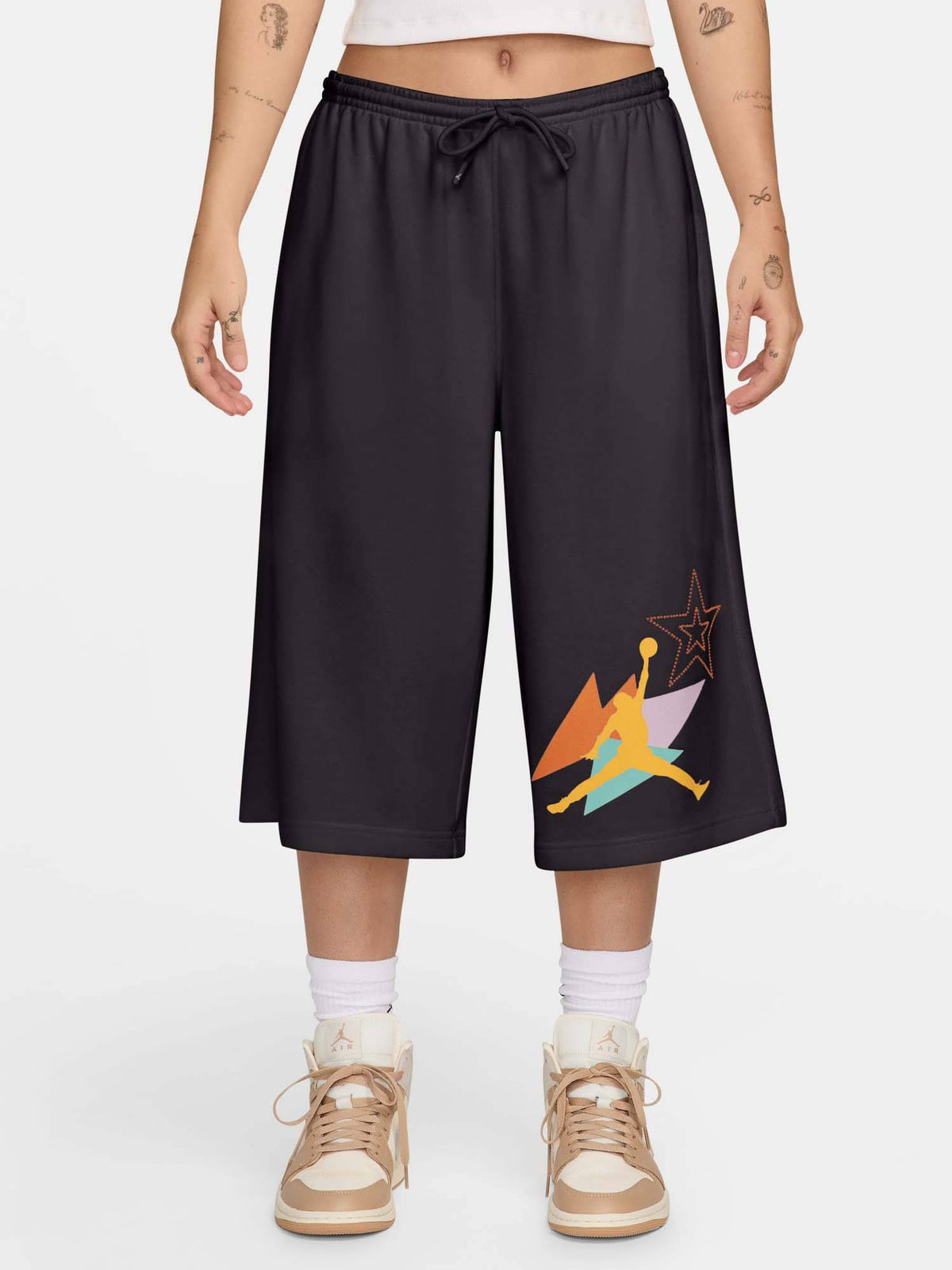 Sportswear Women Black Shorts - view 1