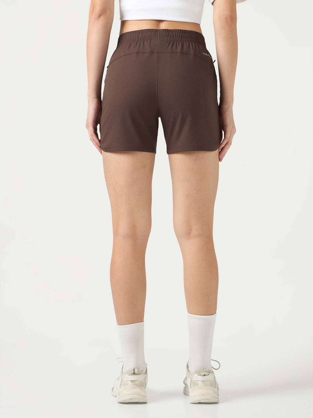 Brown Solid Regular Shorts - view 2