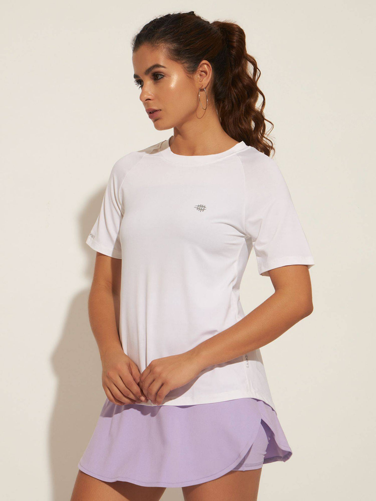 Women Solid Fitted Workout T-Shirt Neon-Yellow | TT89 - view 31