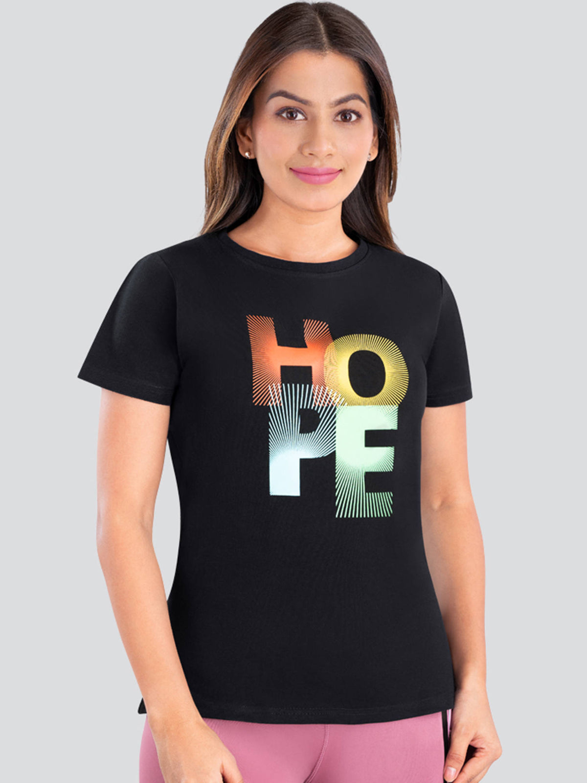 Women Black Active T-Shirt-Tc-905 | TT89 - view 1