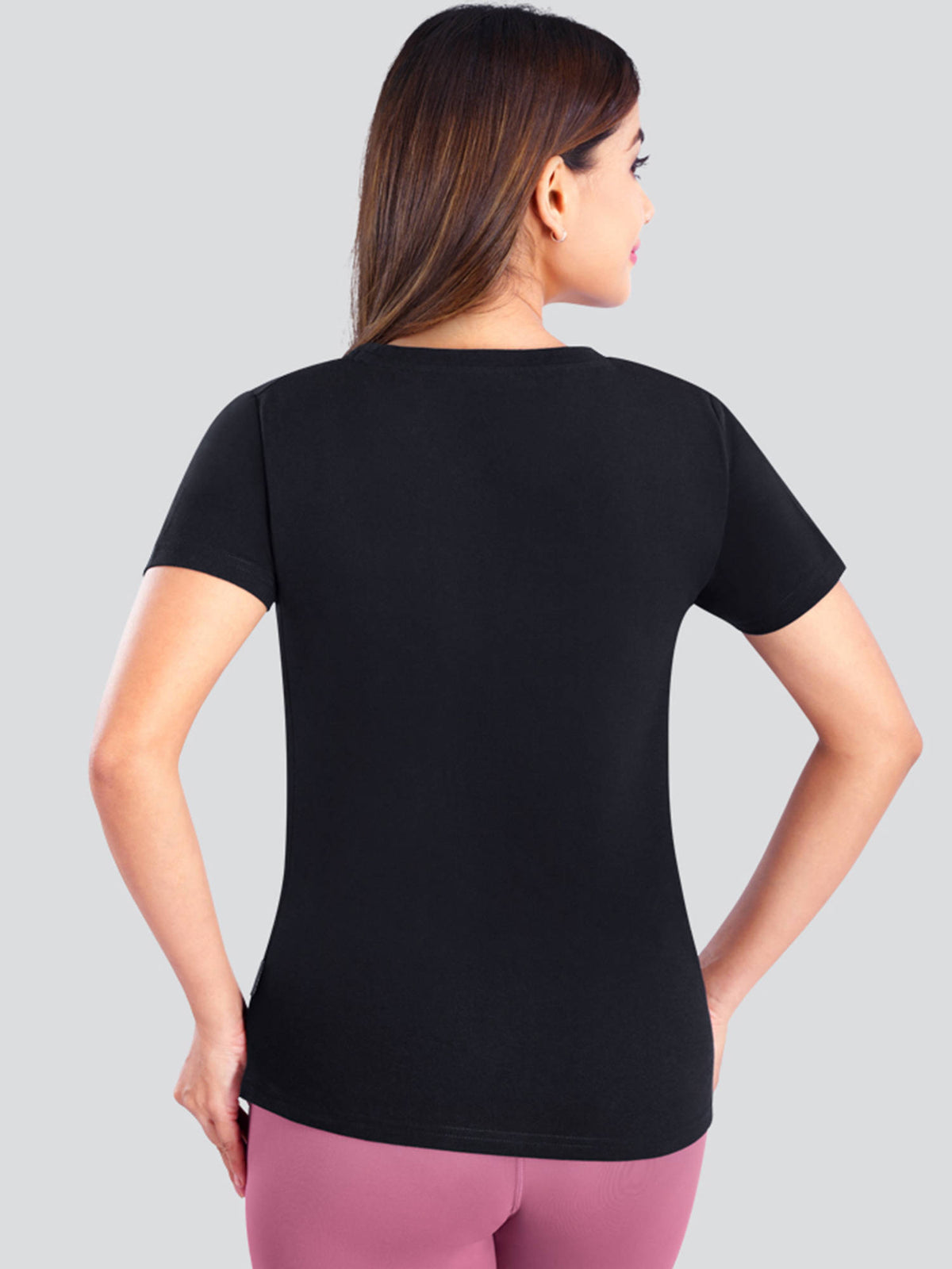 Women Black Active T-Shirt-Tc-905 | TT89 - view 2