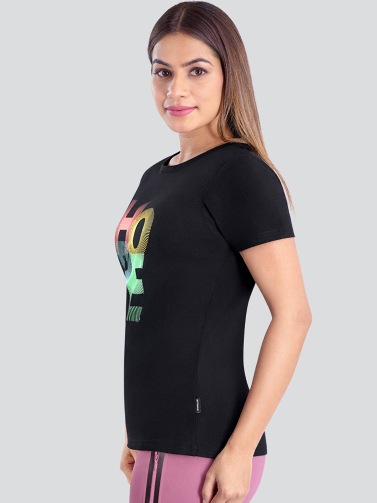 Women Black Active T-Shirt-Tc-905 | TT89 - view 3