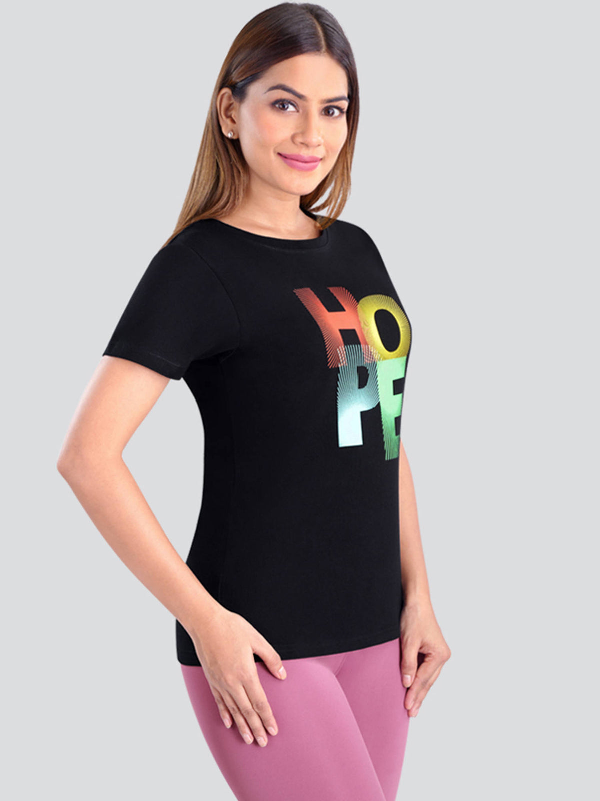 Women Black Active T-Shirt-Tc-905 | TT89 - view 4