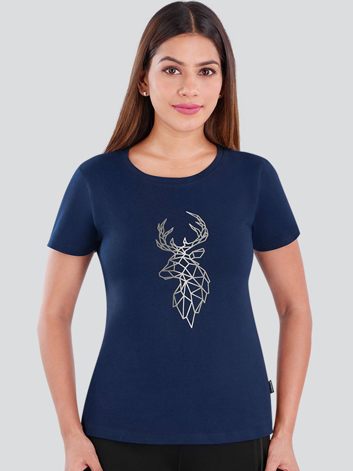 Women Navy Blue Active T-Shirt-Tc-905 | TT89 - view 1