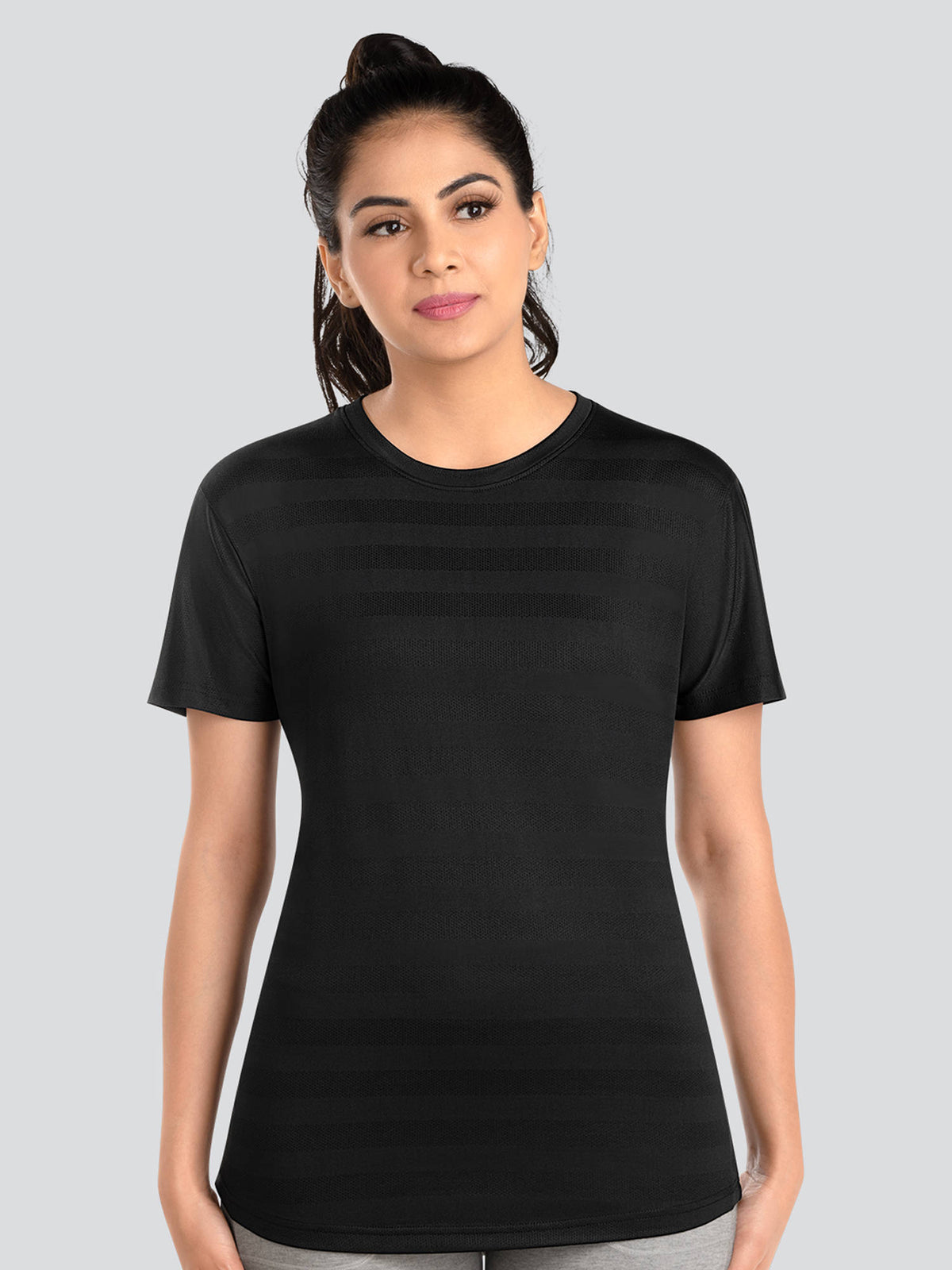 Women Black Active T-Shirt-Td-903 | TT89 - view 4