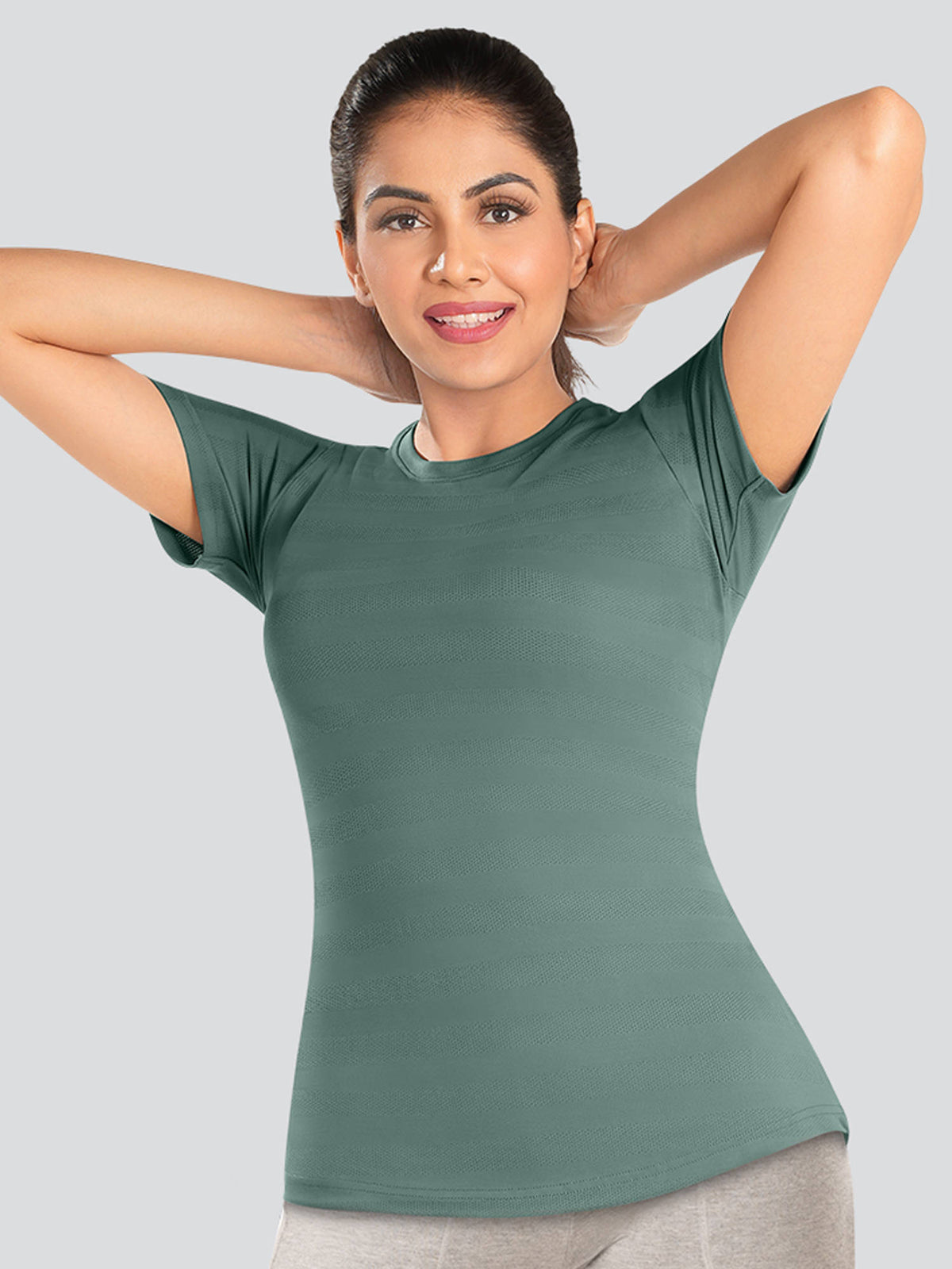 Women Green Active T-Shirt-Td-903 | TT89 - view 5
