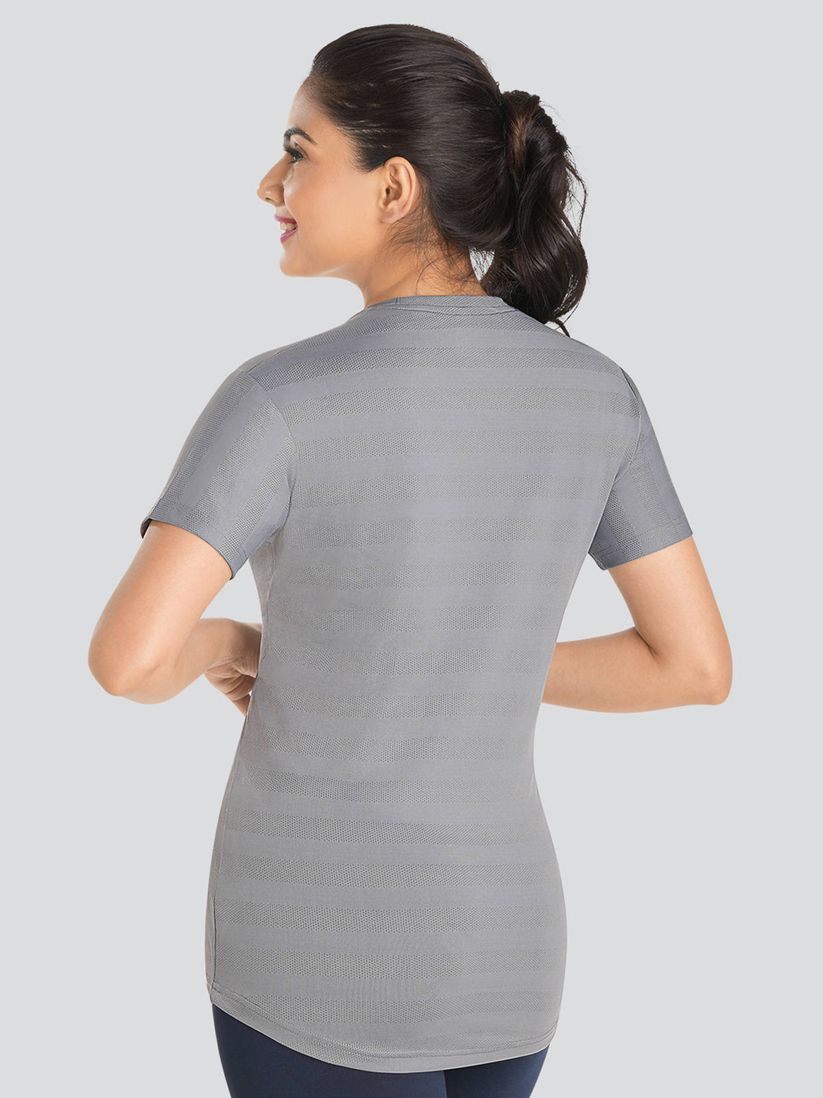 Women Grey Active T-Shirt-Td-903 | TT89 - view 2