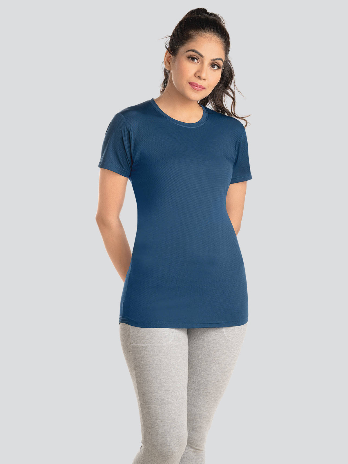 Women Navy Blue Active T-Shirt-Td-904 | TT89 - view 6