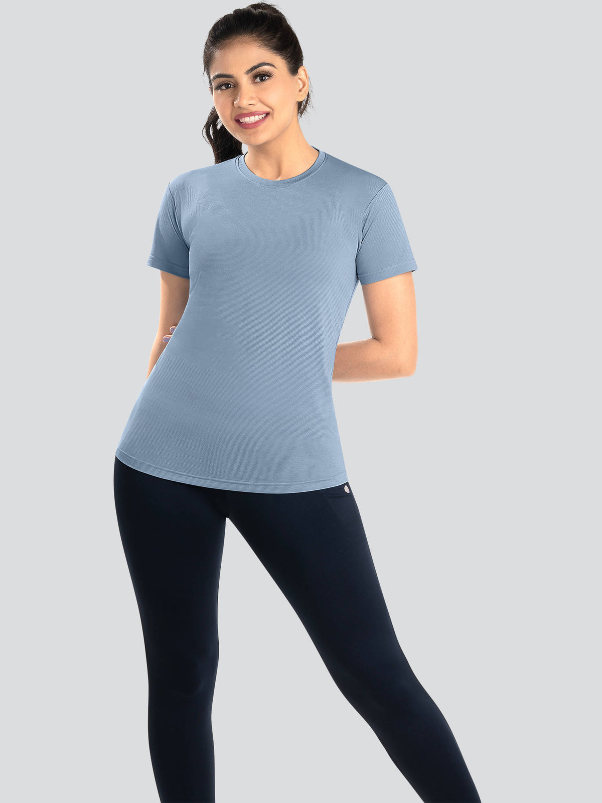 Women Navy Blue Active T-Shirt-Td-904 | TT89 - view 21