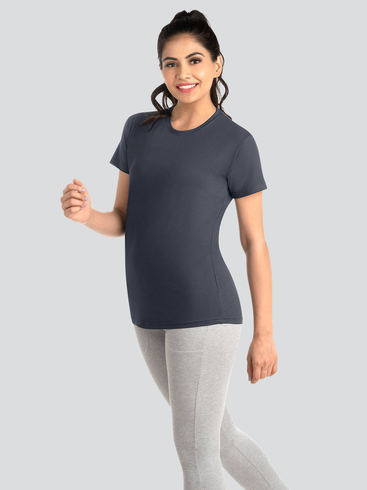 Women Navy Blue Active T-Shirt-Td-904 | TT89 - view 3