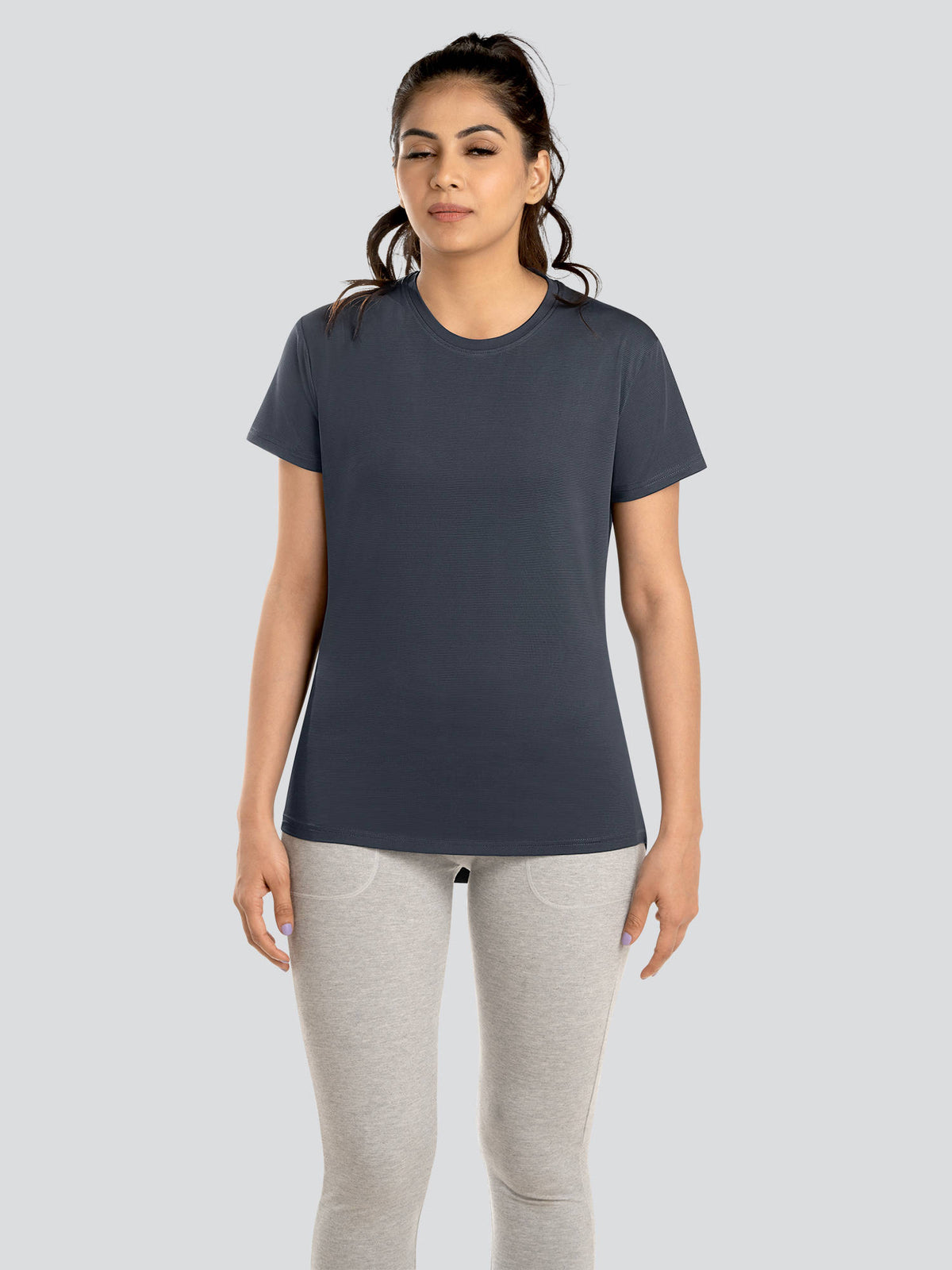 Women Navy Blue Active T-Shirt-Td-904 | TT89 - view 4