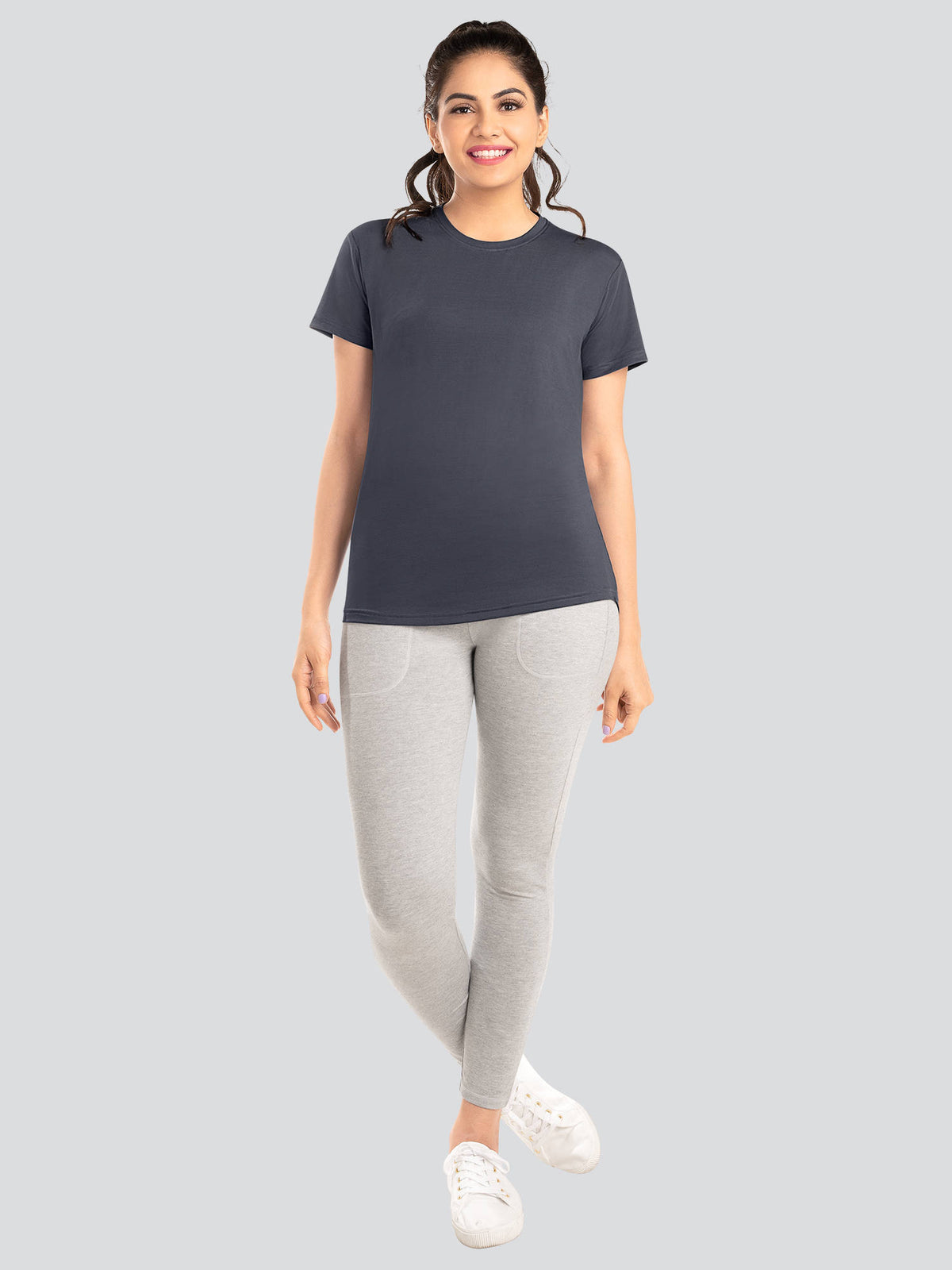 Women Navy Blue Active T-Shirt-Td-904 | TT89 - view 5