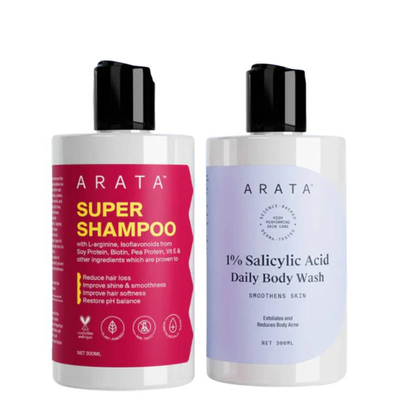 Smooth Hair & Skin Duo - Super Shampoo & 1% Salicylic Acid Body Shower Gel | H02 - view 1