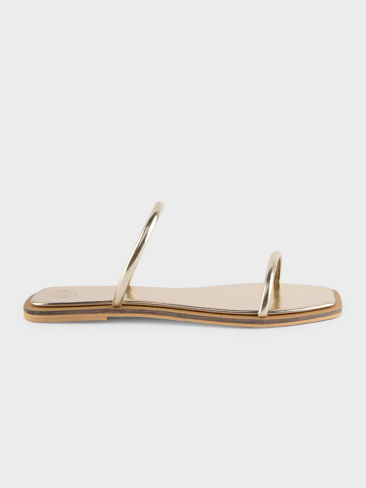Gold Dual Padded Straps Flats | F61 - view 2