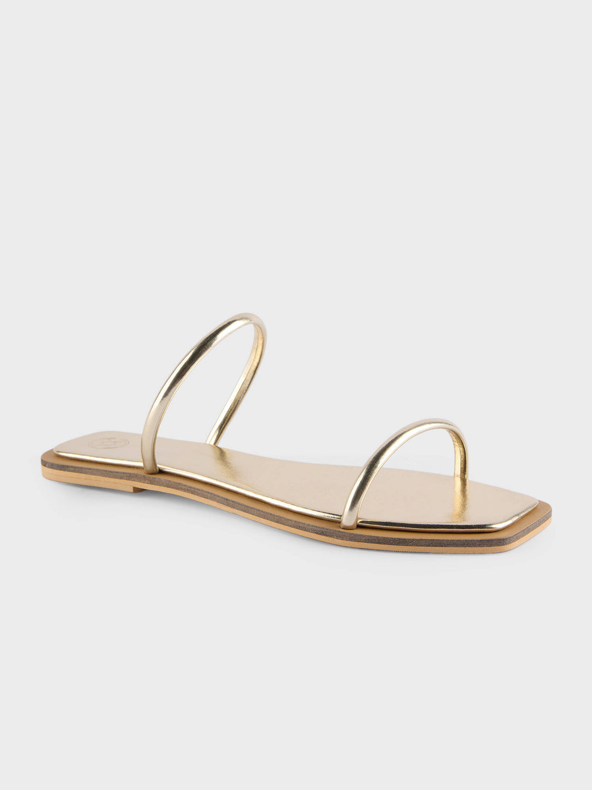 Gold Dual Padded Straps Flats | F61 - view 3