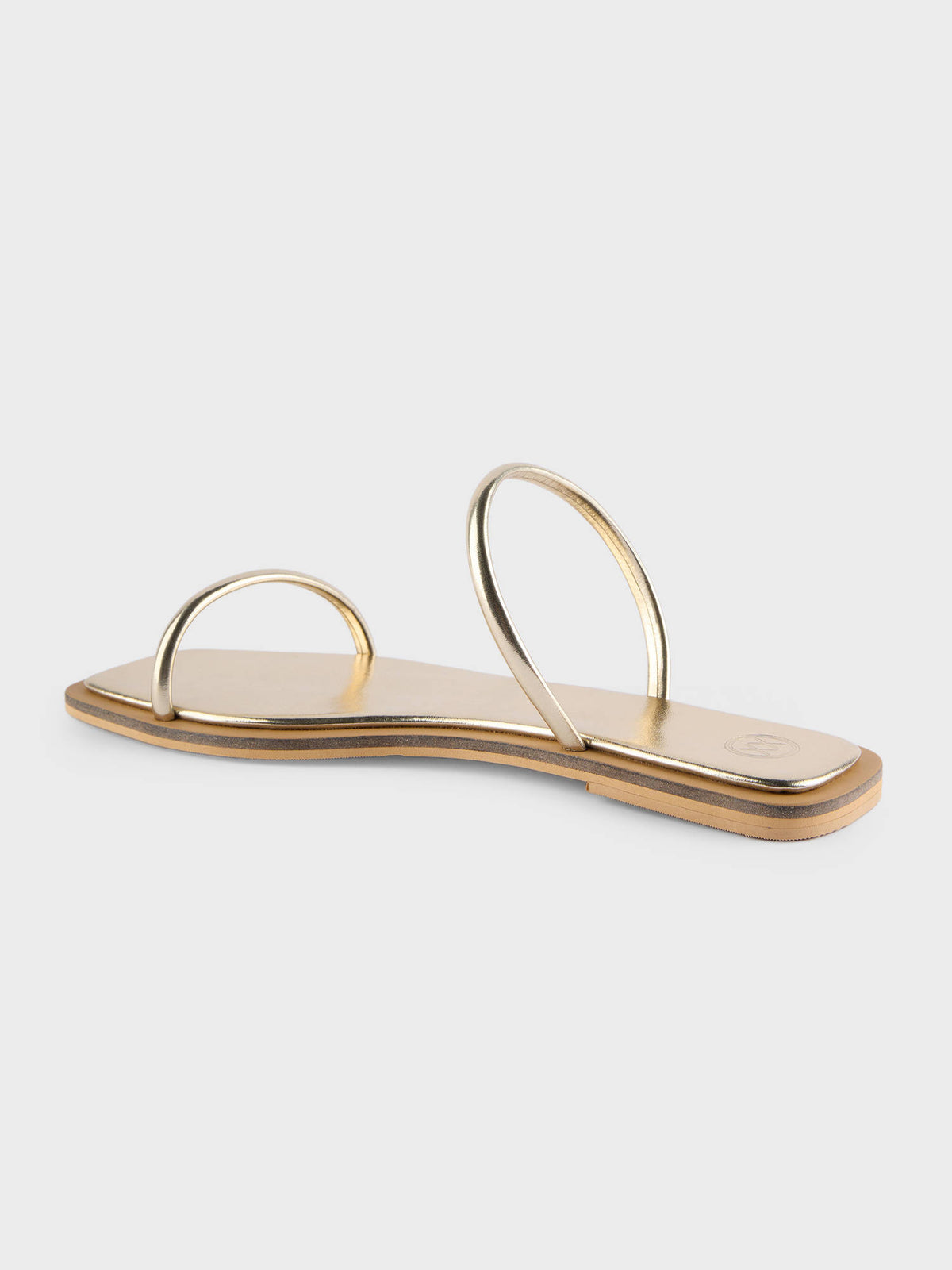 Gold Dual Padded Straps Flats | F61 - view 4