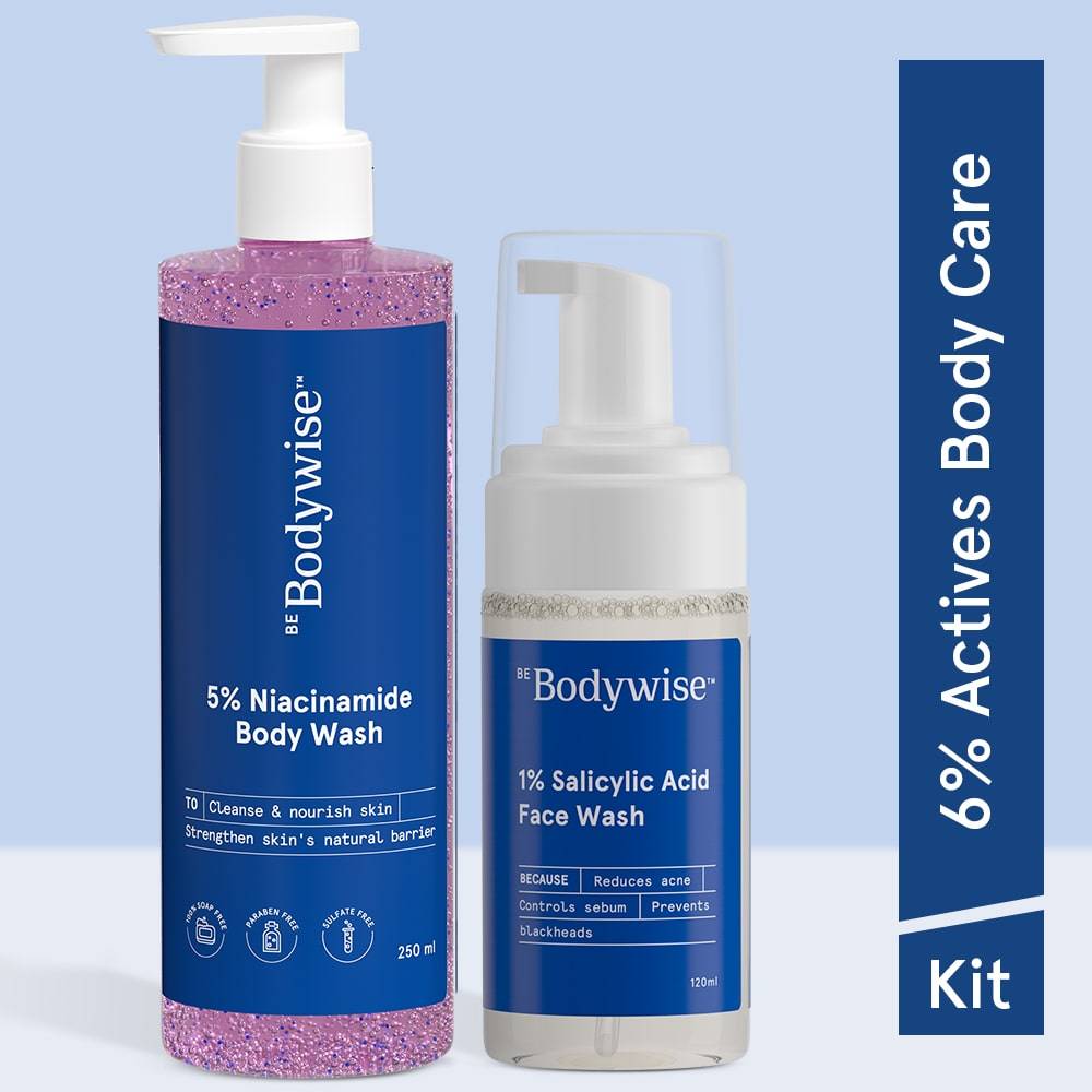 5% Niacinamide Body Wash & 1% Salicylic Acid Face Wash for Clear Acne Free Skin | BWS9 - view 1