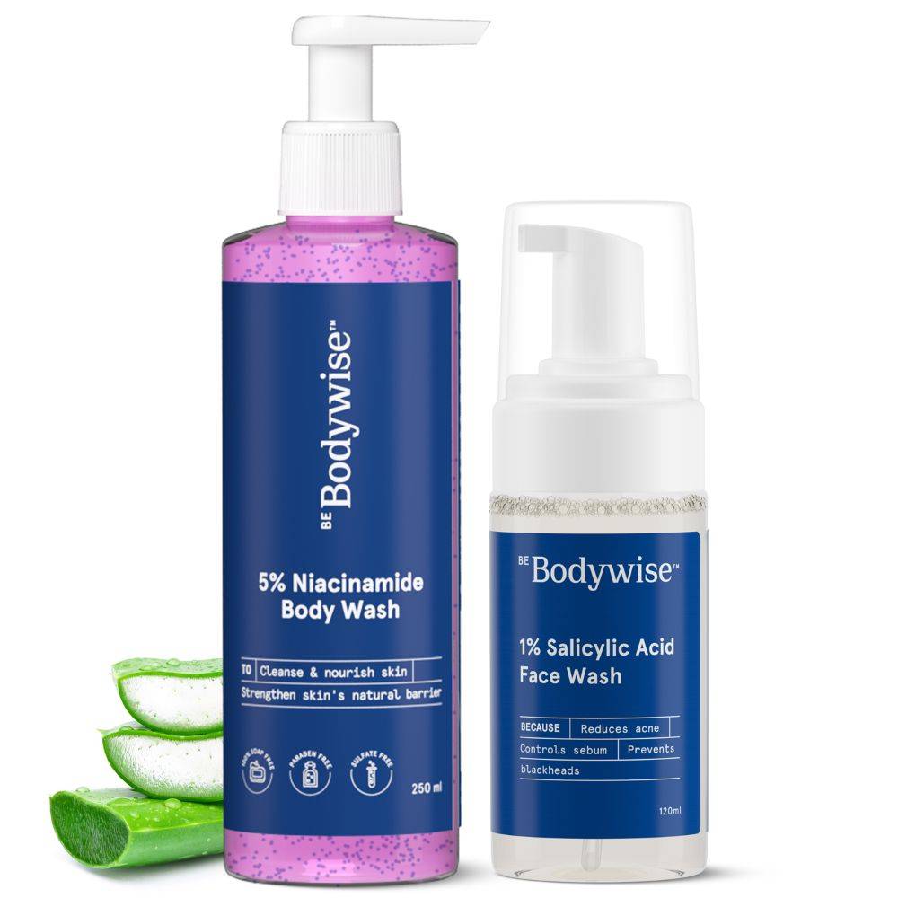 5% Niacinamide Body Wash & 1% Salicylic Acid Face Wash for Clear Acne Free Skin | BWS9 - view 2