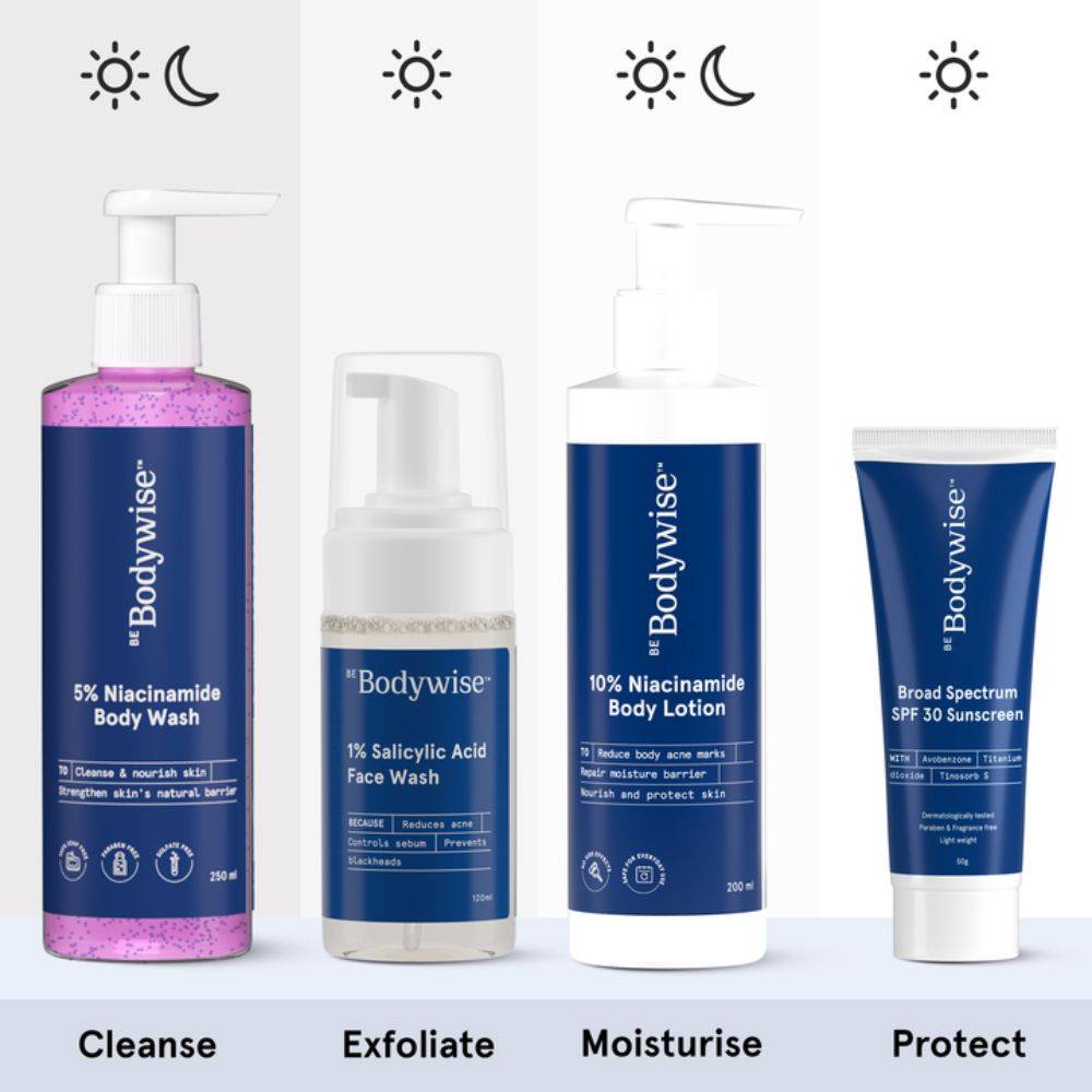 5% Niacinamide Body Wash & 1% Salicylic Acid Face Wash for Clear Acne Free Skin | BWS9 - view 8